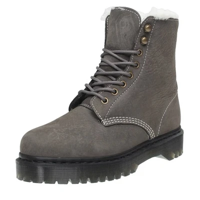 Dr. Martens 1460 Pascal Bex - Milled Nubuck Wp Grau - Damen Schuhe Stiefeletten