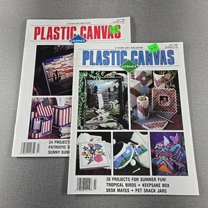 Plastic Canvas Corner 2 Magazine Lot July 1991 &1992 Summer Patriotic Birds - Picture 1 of 14