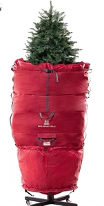New In Box Balsam Hill X Large Red Rolling Upright Christmas Tree Storage Bag - Picture 1 of 7