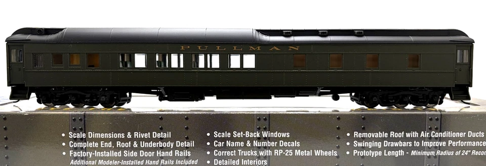 Walthers Pullman Heavyweight 8-1-2 Plan 3979a HO Scale Train Car 93210051 SB