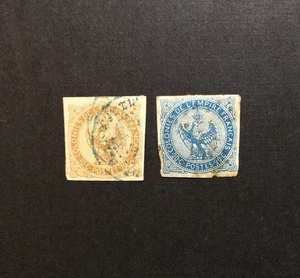 BroadviewStamps French Colonies #3-4 used F-VF.  Thins. - Picture 1 of 2