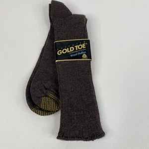 Vintage Gold Toe braune Socken Herren Wolle flauschige Socke Gr. 10,5-14 NEU USA - Bild 1 von 7