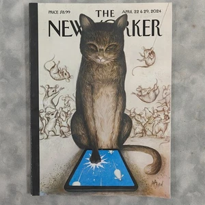 New Yorker Apr 22 29 2024 Clickbait Cat Cover Innovation Tech Issue - Picture 1 of 2