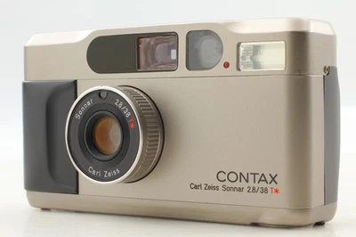 [MINT w/ Data Back] Contax T2 T2D Titan Silver 35mm Film Camera From JAPAN - Image 1 of 4
