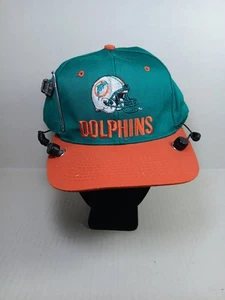 Vintage Miami Dolphins team NFL snap back Hat with radio (working) - Picture 1 of 6