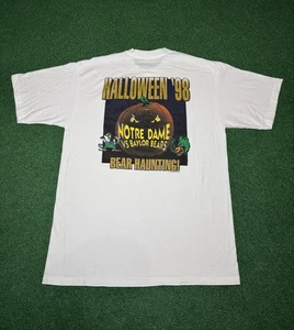1998 90s Notre Dame Fighting Irish vs. Baylor Bears Halloween T-shirt football - Picture 1 of 7