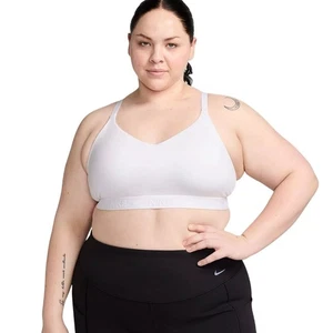 Sujetador deportivo acolchado con soporte ligero Nike para mujer talla grande Indy talla 2X blanco - Imagen 1 de 5