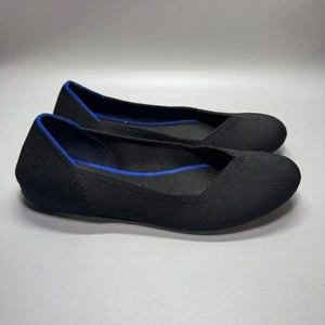 Rothy's The Flat Black Slip On Shoes Women's Size US 8.5 Ballet Flat Round Toe - Picture 1 of 7