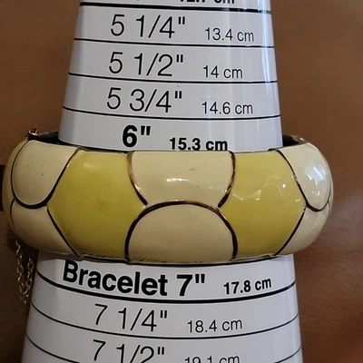  Brazalete Brazalete Grueso Esmalte Grande Bisagras Abrazadera J Crew  Foto 1 de 4