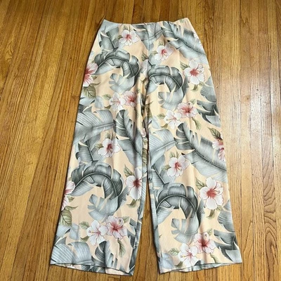 Tommy Bahama Pantalones Mujer 6 Lana de Seda Anchos Florales Hawaianos Tropicales Playa  Foto 1 de 4