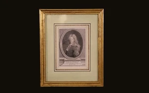 Gravure, portrait de François Girardon, sculpteur XVIIIe / Portriat of F. Girard - Imagen 1 de 6