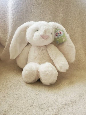 Spark Create Imagine Soft Bunny Plush, white rattle baby NWT - Image 1 of 4