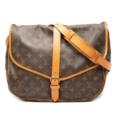 Bolso Bandolera Louis Vuitton Autenticado Monograma Saumur 35 Marrón Tela de Lona Foto 1 de 4