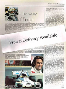 vtg CARLOS REUTEMANN F1 Formula One f-1 Grand Prix History Article/Picture/Photo - Picture 1 of 1