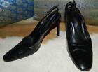 SERGIO ROSSI Sexy Unabashed Glamour Italian Slingback Leather Heels Size 35 1/2