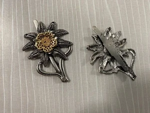 Zweiter Weltkrieg Bundeswehroffizier EM Edelweiss Berg Militär Metallkappe Abzeichen Abzeichen - Bild 1 von 4