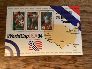 USPS Stamps World Cup USA 94 Scott # 2837 1991 3 Stamps MNH Free Shipping - Picture 1 of 3