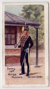Trade Card Cannings Jams Types Of British Soliders #4 Sentry 14th Kings Hussars - Picture 1 of 2