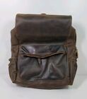 New Polare Brown Leather Laptop Knapsack Backpack