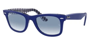 Ray Ban Wayfarer RB2140 13193F 50-22 Blue on Vichy Blue / White - Picture 1 of 5