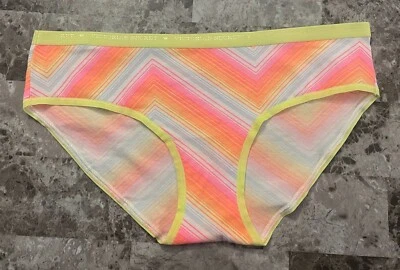 NUEVO CON ETIQUETAS BRAGAS HIPHUGGER VICTORIA'S SECRET M ROSA NEÓN AMARILLO NARANJA ZIG ZAG RARAS Foto 1 de 3