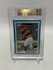 2010 Bowman Draft Prospects Blue Manny Machado 1st Rookie RC BGS 9.5 #'d /399