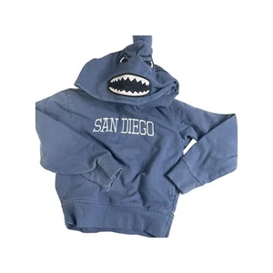 Wild Child Hoodies Dusty Blue San Diego Shark Hoodie SZ Kids 4t - Picture 1 of 4