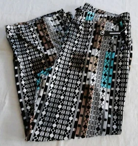 NWT New Direction Hose ~ Damen XL ~ Boho Geometrischer Druck ~ Stretch - Bild 1 von 12