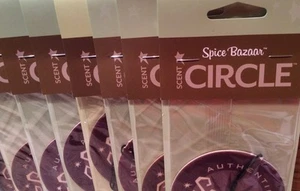 Lote de 25 ambientadores colgantes de círculo de aroma aromático perfumado bazar especias coche nuevo en paquete - Imagen 1 de 4