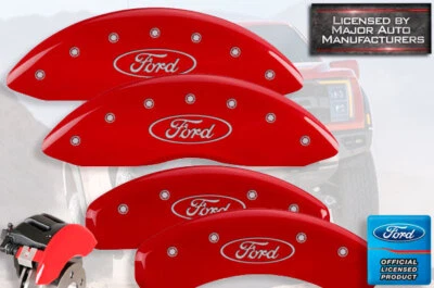 Cubiertas de pinza de disco de freno MGP rojas delanteras + traseras "Ford" Expedition 2010-2012 Foto 1 de 4