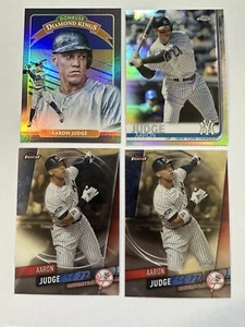 4 Card Aaron Judge 2019 Topps Finest & Chrome, & 2020 Diamond Kings Purple Foil - Picture 1 of 1