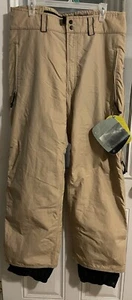 Burton Men's Snowboard Pants New X-Large Universe 4/2 Vent Pant Khaki Color - Picture 1 of 13