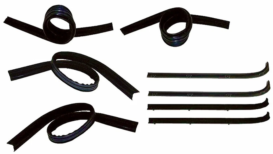 Window Glass Run Channel & Felt Sweep Belt for 80-97 Dodge Van Chrysler Plymouth - Image 1 of 1