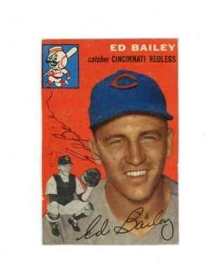 ED BAILEY signed 1954 TOPPS baseball card #184 REDS - Image 1 of 2