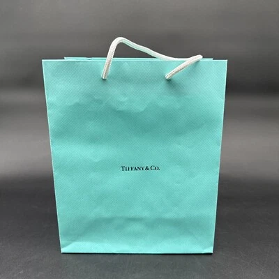 Authentic Tiffany & Co Paper Gift Bag 10" x 8" x 4" Tiffany's Signature Blue Bag - Image 1 of 4