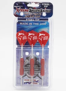 Bottelsen Ultragrip Xtreme Shark Skins Fixed Point 20g Steel Tip Darts Red - Picture 1 of 6