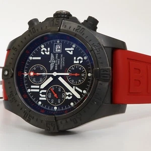 Breitling Avenger Skyland BlackSteel Chronograph Black Dial 45MM Rubber M13380 - Picture 1 of 7