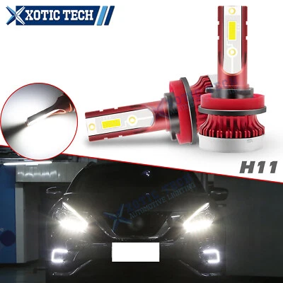 2x Xenon White H11 H9 LED High Beam HeadLight Bulbs Conversion Kit For Nissan - Image 1 of 4