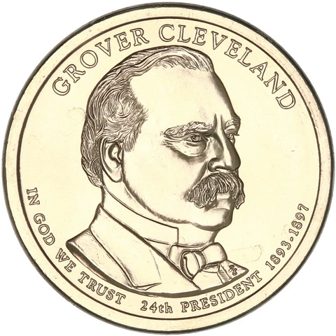 2012 D Presidential Dollar Grover Cleveland 2nd Term Choice BU Clad US Coin Cover