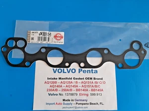 Volvo Penta Intake Manifold Gasket AQ120, AQ125, AQ131, AQ140, AQ145, AQ151 ,230 - Bild 1 von 3