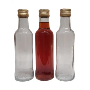 Glass NEW Bottles 200ml Form 1 up to 48 pcs & GOLD SCREW CAPS Next Day P&P Free - Picture 1 of 5