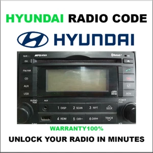 HYUNDAI RADIO CODES UNLOCK STEREO SERIES EMP3 MP3 36 BECKER PINCODE SERVICE - Picture 1 of 5