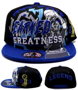 Chicago New Greatest 23 Ganados Jordan Bulls Negro Azul Era Sombrero Gorra - Imagen 1 de 8