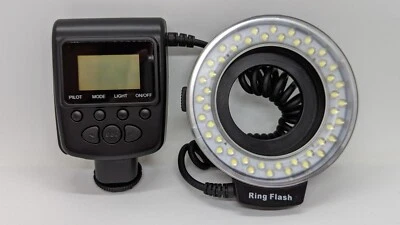 HD-130 Flash Light Macro 48 LEDS Ring Mount Light for NIKON/CANON DSLR Camera - Image 1 of 4