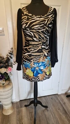 Star by Julien Macdonald size 10 chiffon sleeved short body con dress - Image 1 of 4