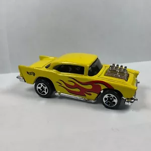 Hot Wheels 1957 Chevy Bel Air Hot Rod 1:64 Scale Yellow side NICE - Picture 1 of 2