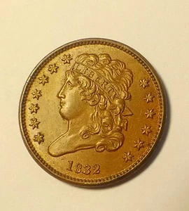 1832 Classic Head 1/2C in MS Gem BN - raw and as pictured - Picture 1 of 6