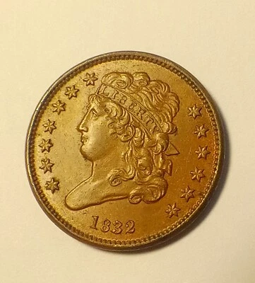 1832 Classic Head 1/2C in MS Gem BN - raw and as pictured - Image 1 of 4