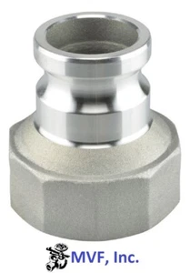 Type AR 3" Male Adapter X 4" Female NPT Aluminum Hose Fitting Camlock AR3040AL - Picture 1 of 3