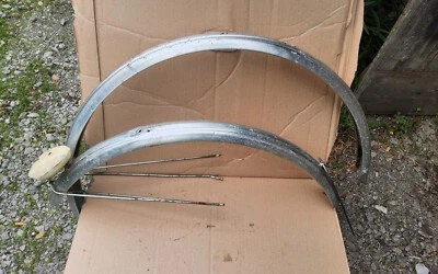 Antique Paire Garde boue aluminium  vélo ancien Alloy  old bike - Photo 1/4